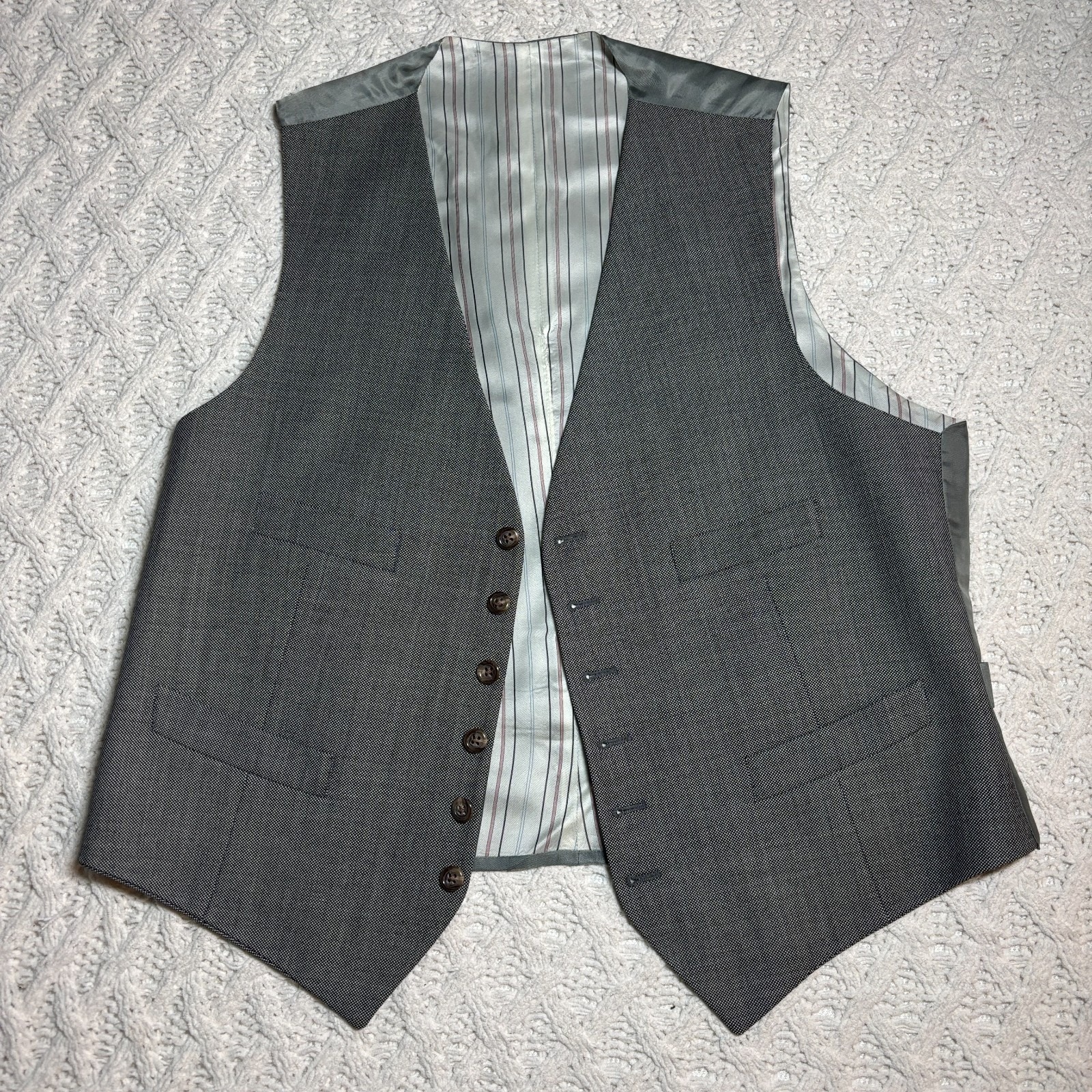 Polo Ralph Lauren Virgin Wool Extrafine Men's Vest Grey Size 42r